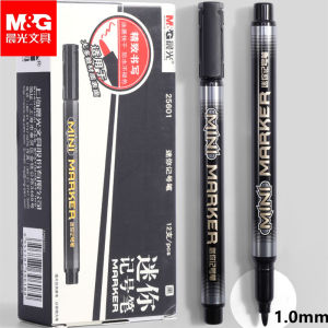 Waterproof Quick-drying 1.0mm Fine Point Marker Pen Single Head Black Construction Site Marking Pen Colorful Office Supplies