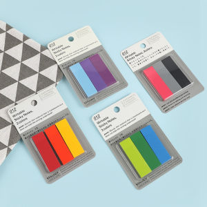 Strong Adhesive Sticky Notes Half Transparent Colorful Small Strip Markers for Student Indexing Pages Water Resistant File Folder Labels