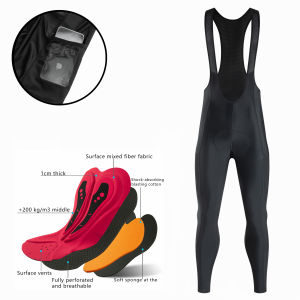 New Mens Cycling Tight Bib Pants Long-distance Cycling Long Pants Quick-drying Elastic Interface® Pro Cushion Spring Autumn