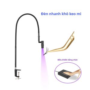 Đèn Nối Mi UV Có Thể Điều Chỉnh Độ Sáng Làm Khô Nhanh Gel Móng Dụng Cụ Làm Đẹp Ghép Mi Tương Thích Với Nhíp Nối Mi