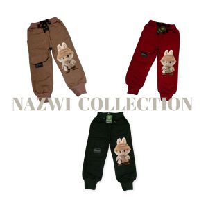 Jogger Anak Variasi Motip Labubu Lucu Usia 1-8 Tahun Laki-laki/Perempuan #CelanaJoggerAnakLabubu