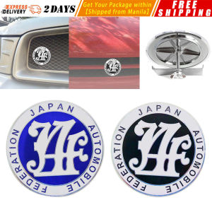 ️❤️ 【Local Warehouse】【Blue/Black】3D JAF Car Metal Decals Sticker JAF Logo Japan Automobile Federation Car Front Grill Badge Emblem Styling Stickers Accessories JAF-Grille-Sticker