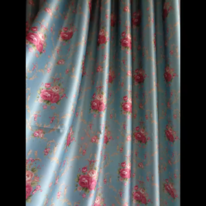 Gorden Blackout Import Motif Bunga Sakura Modern Style Model 12 Smokering