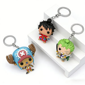 Bandai | One Piece KeyChain Roronoa Zoro Tony Chopper LawKeychain Japanese Cartoon Anime Doctor Action Figures Toys