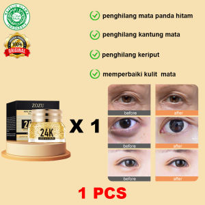24K GOLD eye cream penghilang mata panda hitam penghilang kantung mata krim mata panda dan keriput 40g hyaluronic acid memudar lingkaran hitam Hidrasi dan Pelembab memperbaiki keriput mata