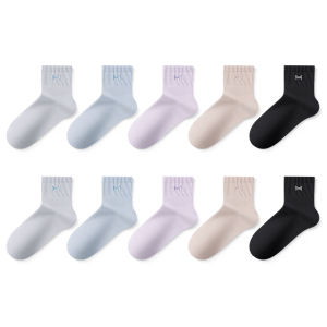 Tất cotton mỏng thể thao cho nữ MiiOW khử mùi kháng khuẩn cao đến giữa bắp chân
