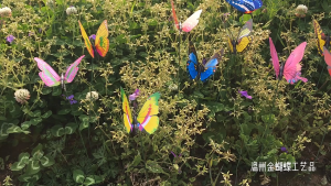 SUERTE 10/50pcs 3D Simulation Butterfly Yard Flower Pots Colorful Stakes Outdoor Garden Decoration