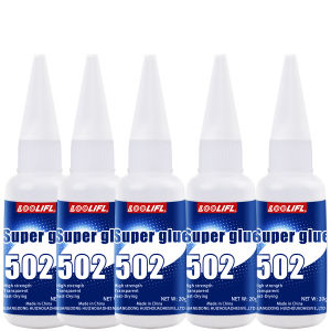 LOOLIFL | LOOLIFL20G 502 Keo Siêu Dính Nhanh Khô Cyanoacrylate Dùng Cho Kim Loại Gỗ Nhựa Cao Su Kính Da - Liên Kết Mạnh Mẽ Bộ 1-5 Cái