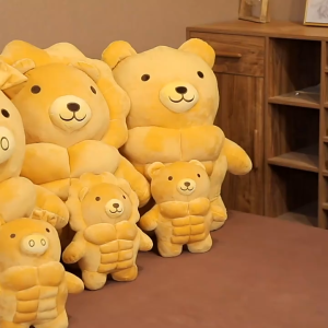 Gấu bông cơ bắp sáu múi siêu ngầu – thú nhồi bông dễ thương mềm mịn mới nhất 2025