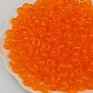 Hạt Cườm Pony Trong Suốt Nhiều Màu Sắc Lỗ Lớn 6x9mm Để Làm Đồ Trang Sức Tự Làm - 100-400 Hạt/gói Hạt Tròn Acrylic Dùng Cho Tết Tóc Vòng Tay Vòng Cổ