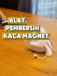 Alat Pembersih Kaca Magnet Segitiga / Bersihkan Kaca Luar Tanpa Turun Mudah Digunakan & Anti Licin
