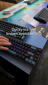 Ducky OK-M 65%|75%|98% Wireless Mechanical Gaming Keyboard Gasket-Mount DesignHot-Swappable SwitchFive-Layer AcousticKTT Wine Red (Linear) and KTT Baby Switch (Tactile)