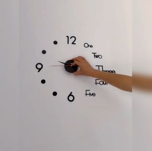 3D DIY Wall Clock Modern Frameless Acrylic Mute Wall Sticker Clock for Living Room Office Home Decor Creative Silent Digital Watch