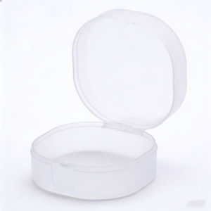Transparent beauty powder puff storage box PP box Transparent plastic small box
