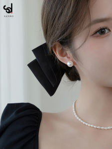 Pure Silver Pearl Earrings Womens Pink Finish Fashionable Design Sensation High Quality Ear Jewelry Earring Flash Degree