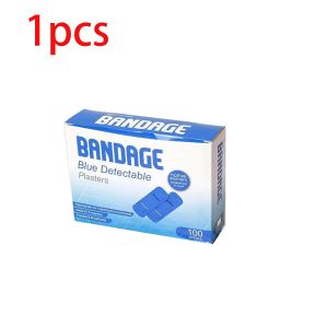 100 pieces of blue metal detectable band-aids food hotels restaurants chefs hemostasis waterproof medical band-aids