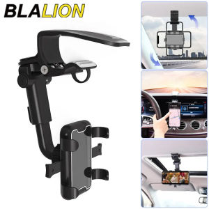 BLALION Universal Clip Car Phone Holder 360 Degree Rotatable Retractable Phone Mount Stand For Dash Cam GPS Smartphone Bracket