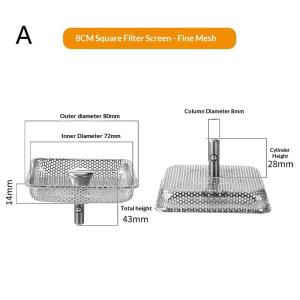 [J] Sink Drain Strainer Stopper Stainless Steel Kitchen Sink Plug Filter Stopper Anti Clogging Odor Bathroom Accessories