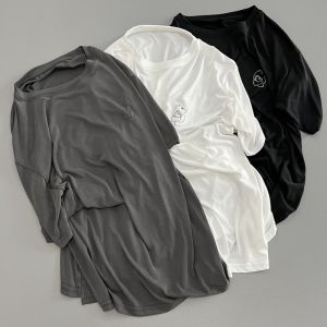 Delicate Soft and Non-Piercing Cuprammonuium T-shirt Printed Short Sleeve Summer New round Neck Tops Womens Casual Cool Tee