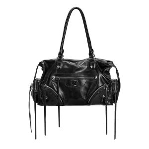 Jellytoyboy | Celeb Style White Motorcycle Tote Bag