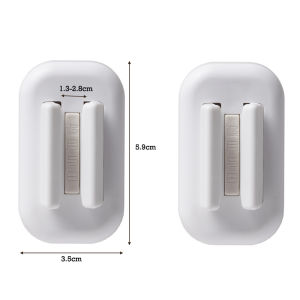 1/2PCS Wall Mounted Toothbrush Holder Self Adhesive Mop Broom Clip Multipurpose Storage Rack Space Saving Bathroom Organizer