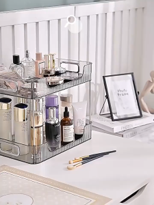 Desktop storage rack multi-functional multi-layer storage box for bathroom acrylic material