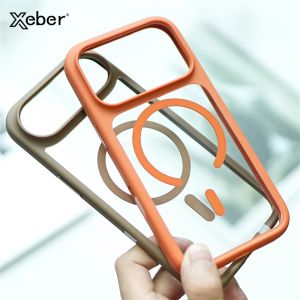 เคสใสแม่เหล็กสำหรับ iPhone 17 Air 17 Pro Max รองรับปุ่ม Ai สำหรับ Magsafe ป้องกันการกระแทก รองรับการชาร์จไร้สาย