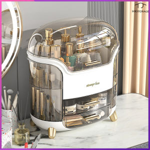 HKStorage Hộp Đựng Chống Bụi Cọ Son Môi Hoàn Thiện Mỹ Phẩm Phong Cách Sang Trọng Nhẹ Giá Để Bàn Gia Dụng Đa Năng
