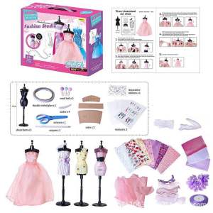 Clothing Design House - Đồ chơi thiết kế thời trang bản cao cấp cho bé kèm 5 manocanh. Dụng cụ may vá thủ công sáng tạo
