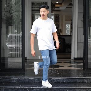 Celana Jeans Pria Delibra Warna Bioblitz Biru Muda