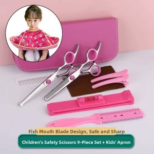 JIUQI | Child Haircut Scissors Safety Baby Haircut Tool Thinning Teeth Set
