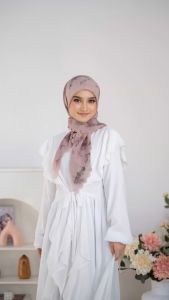Hijab Segiempat Tie dye Motif Abstrak Laser Cut Jilbab Tie dye Matt Polycotton Bella Square Premium
