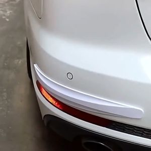 2 Pcs Car Bumper Protector Carbon fiber textured anti-collision decorative strip Bumper Edge Guard Strip Anti-rub Protector Car Bumper Guard Protector