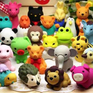 10/30pcRandom Animal Erasers for Students Cute Desk Pets for Classroom Easter Basket StuffersCool 3D Puzzle Mini Erasers Bulk