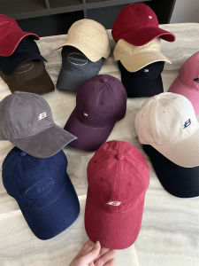 in BLUE Korean Style Embroidered Letter Baseball Cap Pure Cotton Breathable Spring Summer Sun Protection Adjustable Couple Hat