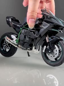 COD 1:9/1:14 NINJA H2R Miniature Motor Balap Yamaha Ducati Skala 1:18 12CM Untuk Mainan / Koleksi Anak Alloy Toy