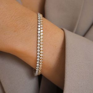Luxury Cubic Zircon Iced Out Tennis Chain Bracelet For Women Crystal Short Hiphop Accessories Party Wedding Jewelry