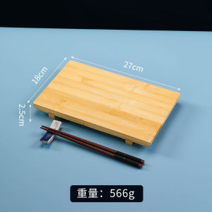 Phong Cách Nhật Bản Gỗ Chắc Chắn Sushi Ban Hình Chữ Nhật Bbq Khay Tre Đĩa Gỗ Khách Sạn Sáng Tạo Khay Gỗ Phẳng Đồ Ăn Đĩa Hiển Thị