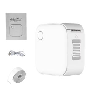 Mini Portable Mini Printer Label Maker Machine Small Label Maker Templates & Waterproof Labels Smart App for Home/School/Kitchen