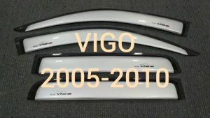 กันสาด กันสาดประตู คิ้ว คิ้วประตู สีบรอนเงิน รุ่น 4ประตู โตโยต้า วีโก้ Toyota Vigo 2005 2006 2007 2008 2009 2010 ใส่ร่วมกันได้ A