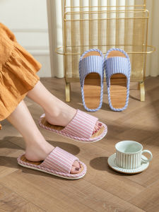 Dép Đi Trong Nhà Ngoài Trời Bằng Vải Lanh Cotton Mùa Hè Cho Nam Và Nữ Trung Niên Và Cao Tuổi Thiết Kế Đơn Giản Thoáng Khí Thoải Mái