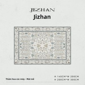 Thảm Hoa Văn Chim Pháp Cổ Có Thể Giặt 100% Cotton