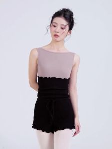 Woman Knitted Dance Shorts Waist Support Ballet Shorts Yoga Pants Training Sport Dance Pants Fitness Jogging Running Short Pants