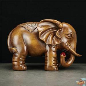 Pair Elephant Ornaments Statue