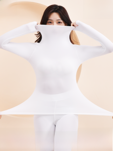 MiiOW | Quần lót giữ nhiệt 37 độ MiiOW dành cho nữ Quần áo mùa thu ấm áp mỏng không đường may màu trắng Quần áo giữ nhiệt