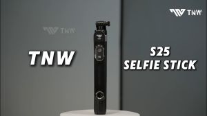 TNW S25 Selfie Stick Four Corner 1.8M Tripod 360°Rotation Monopod Stand with Bluetooth Remote Fill Light For Vlogging Travel
