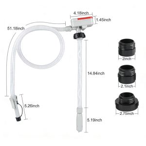 Electric Suction Fuel Pump for Diesel Vehicles with Auto-stop Sensor Leak Protection 51 Inch Hose Fuel Transfer Pump