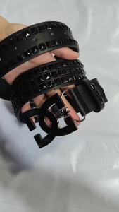 Y2K Waist Belt Luxury Womens Rhinestone Punk Belt Hot Girl Fashion Studded Leather Embellished Decor Available In Black/Silve