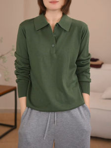 QINGNAER | Stylish Loose Fitting Long Sleeve V-Neck Knitwear