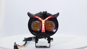 Owl Mini Driving Light Motorcycle Dsk Mdl LED High Low Beam Dual Color 6000K White Yellow Super Bright